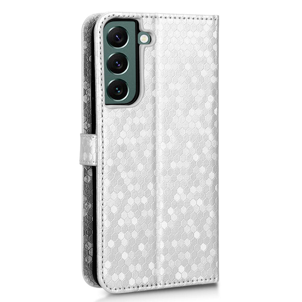 For Samsung Galaxy S23 Mobile Phone Cover Dot Pattern Imprinted PU Leather Anti-Scratch Wallet Stand Case with Strap For Samsung Galaxy S23 Mobile Phone Cover Dot Pattern Imprinted PU Leather Anti-Scratch Wallet Stand Case with Strap